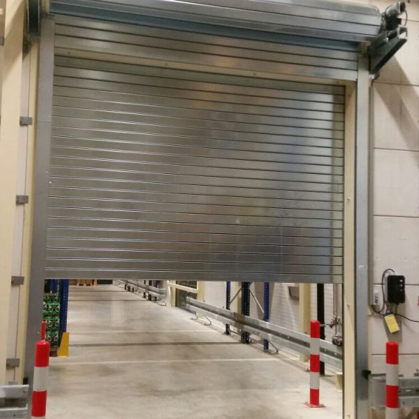 Brandwerende roldeur aangesloten op bmi