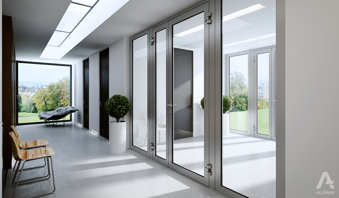 Brandwerend kozijn gecombineerd met brandwerende pui